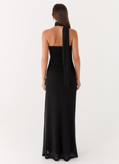 Black Songbird Floral Maxi Dress