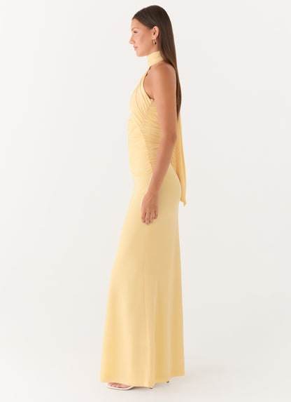 Yellow Songbird Floral Maxi Dress