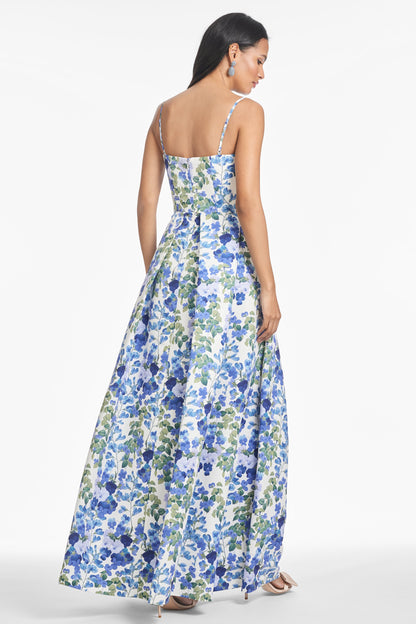 PANSY PRELUDE Beau Sapphire Rose Gown