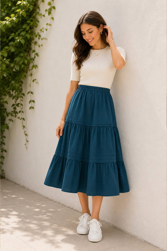 Teal Maria Teal Midi Dress