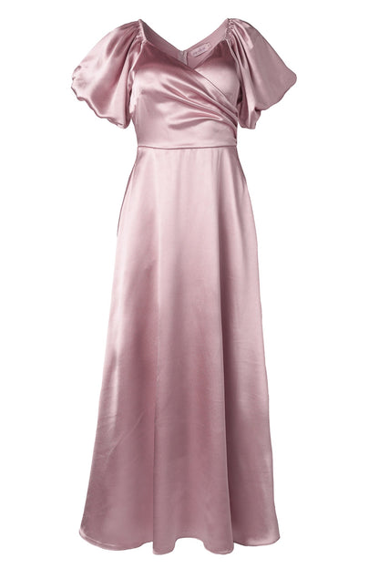 Blush Tessie Silk Slip Dress in Blush