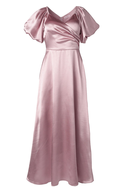 Blush Tessie Silk Slip Dress in Blush