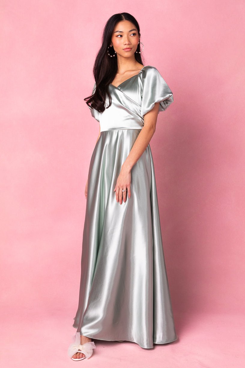 Sage Tessie Silk Slip Dress in Blush