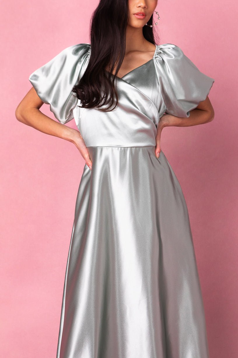 Sage Tessie Silk Slip Dress in Blush