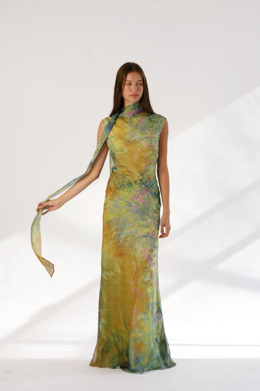 Iris Silk Maxi Dress