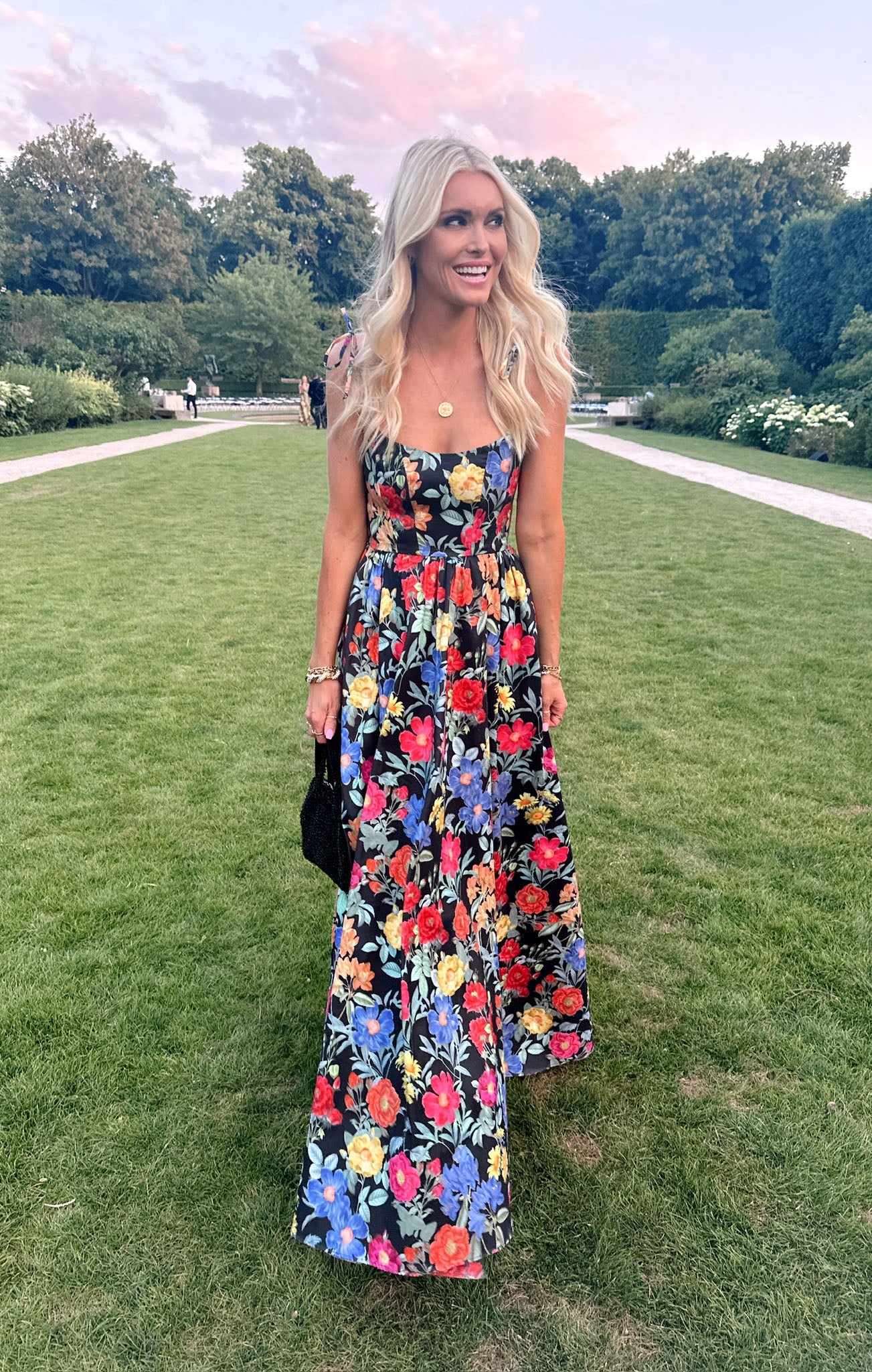 Juliet Black Taffeta Maxi Dress