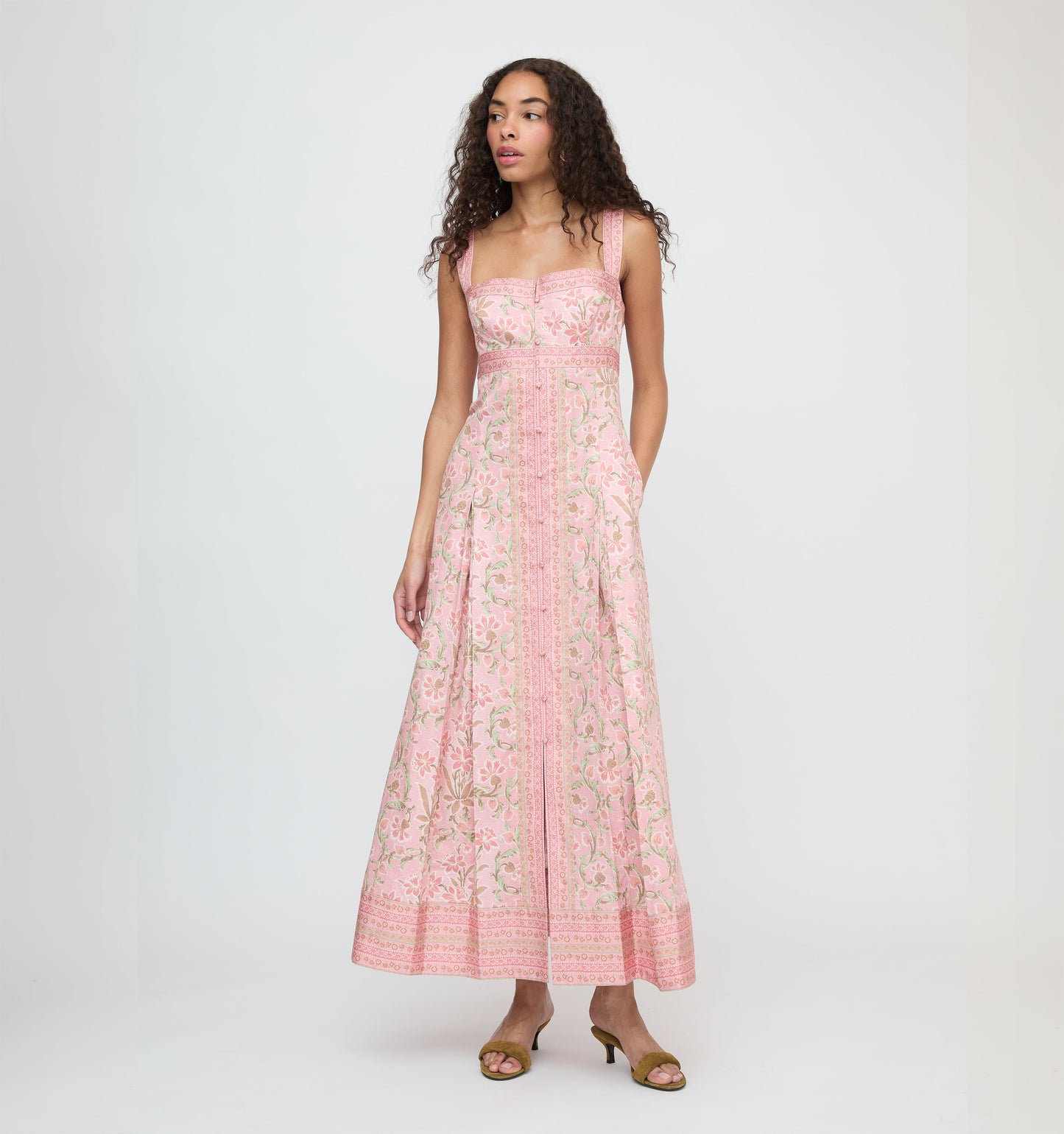 Daffodil Brocade Hope Brocade Midi Dress