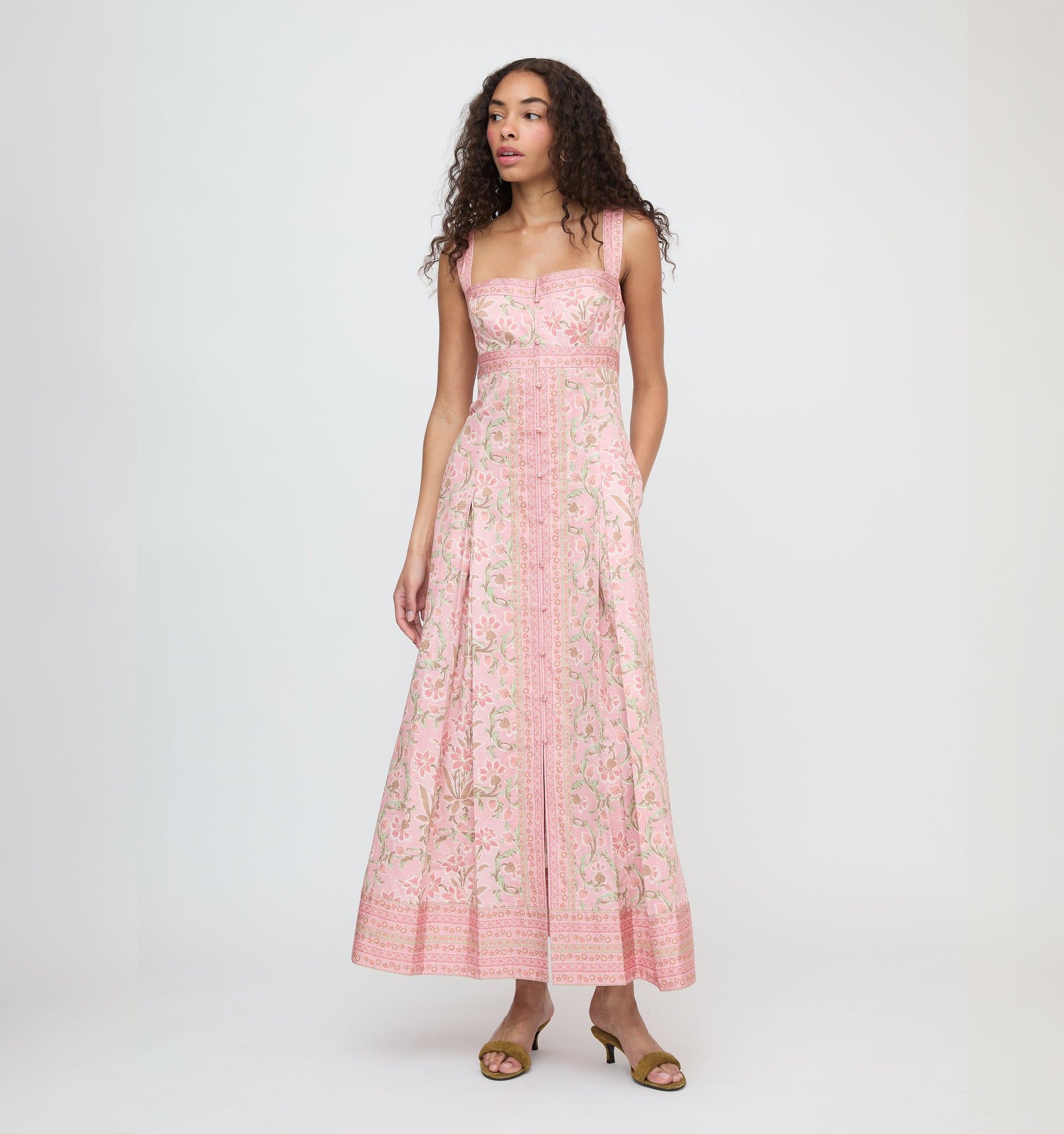 Daffodil Brocade Hope Brocade Midi Dress