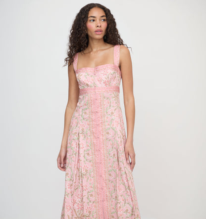 Daffodil Brocade Hope Brocade Midi Dress