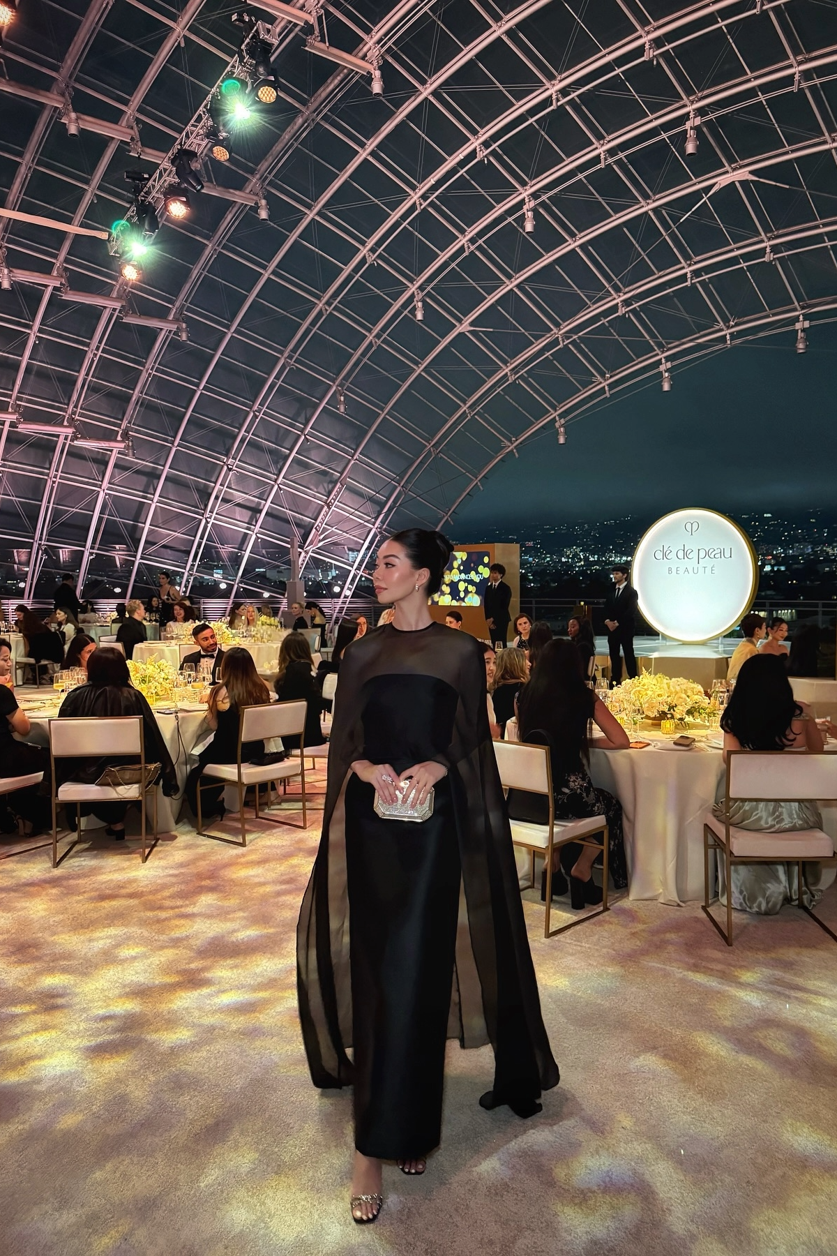 Black Seloura Evening Gown
