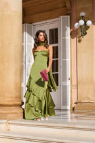 Georgina Emerald Silk Dress