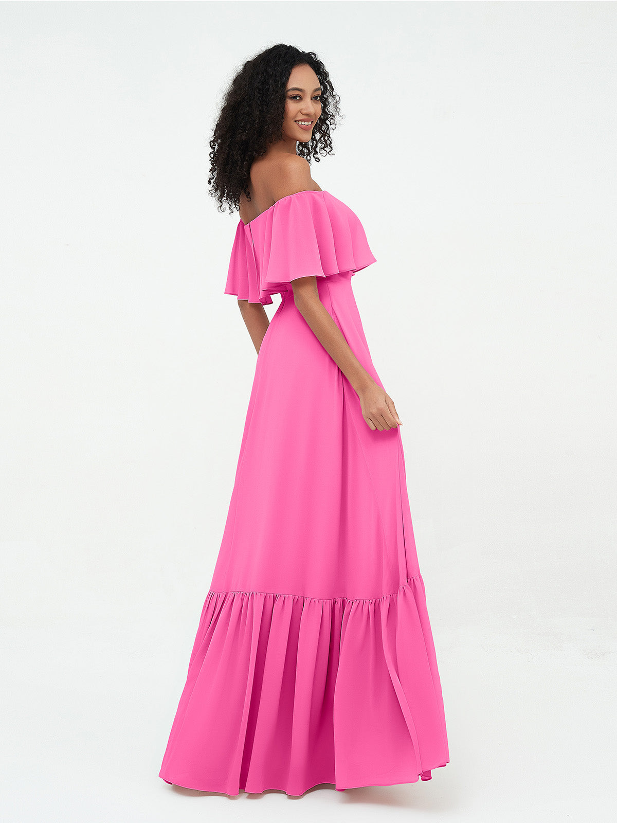 Azalea Azalea Chiffon Off-Shoulder Dress