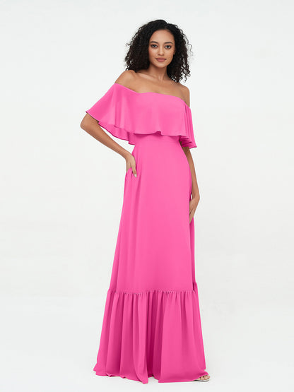 Azalea Azalea Chiffon Off-Shoulder Dress