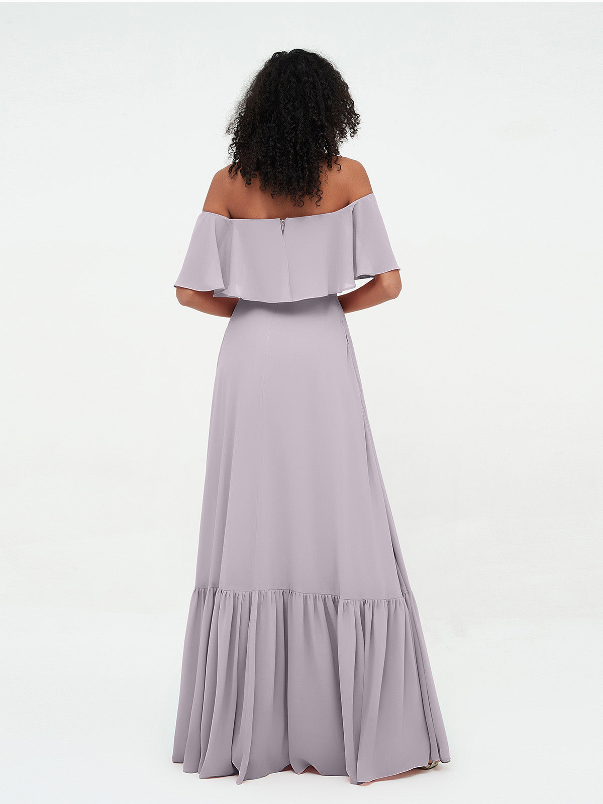 Dusk Azalea Chiffon Off-Shoulder Dress