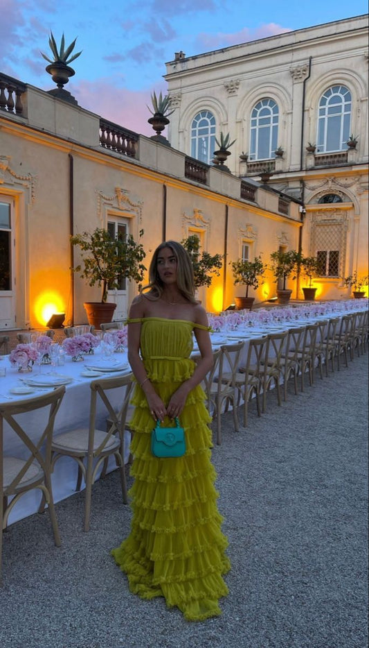 AS PHOTO Harriet Off-Shoulder Chiffon Gown