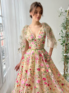 Lunaria Floral Evening Gown