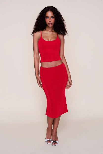 Ruby Tank & Midi Skirt Set