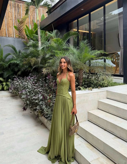 Green Size XS Gaia Butter Silk Dress