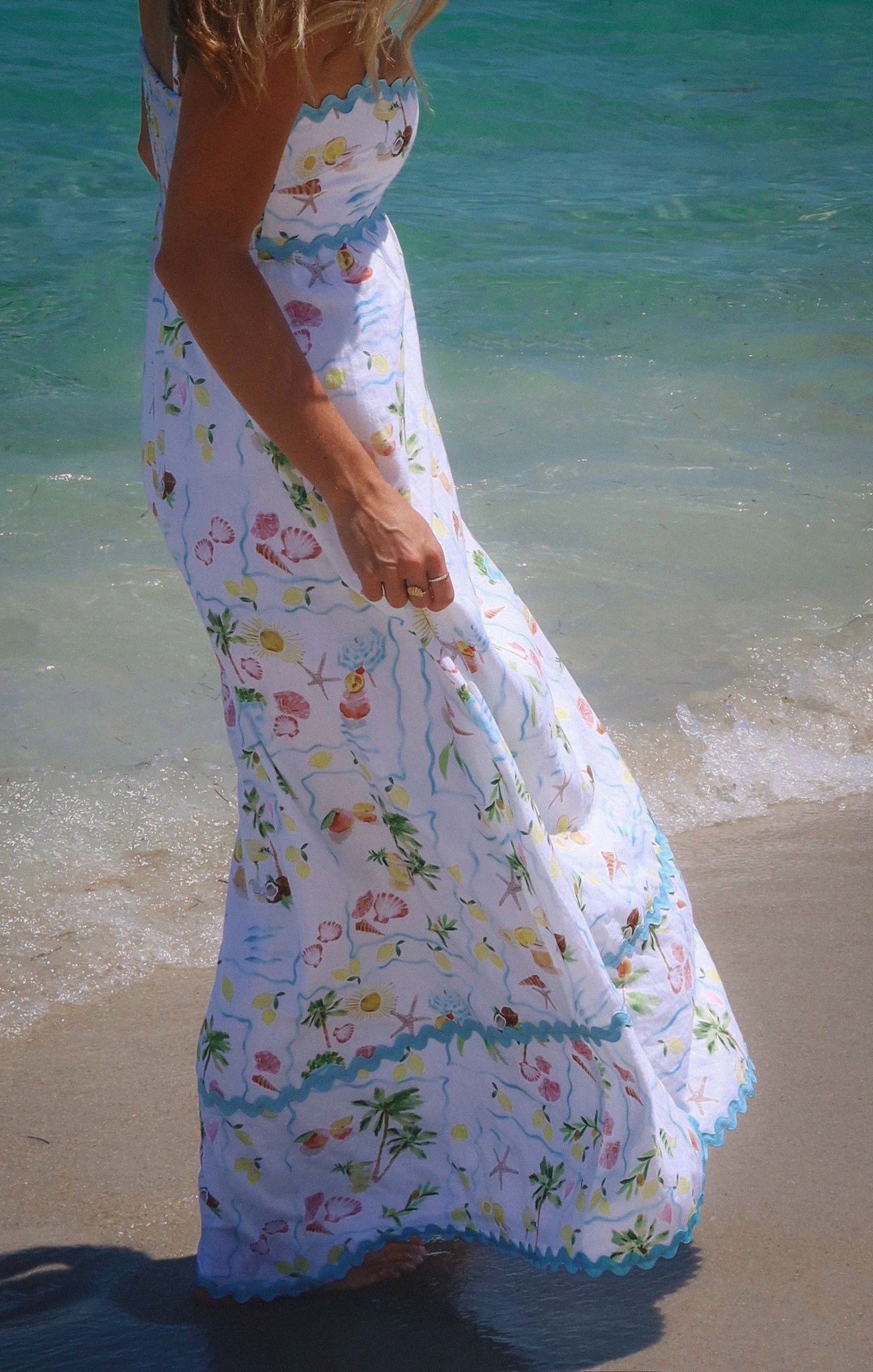 Celeste Scallop Maxi Dress