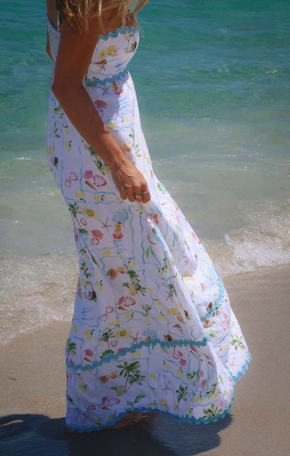 Celeste Scallop Maxi Dress