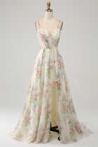 Margot A-Line Ivory Floral Prom Dress