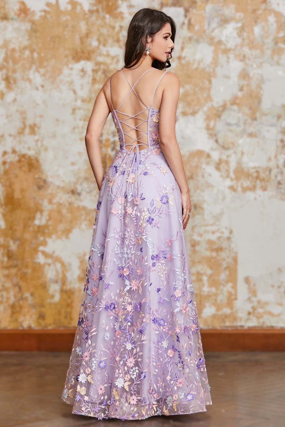 Mauve Violet A-Line Prom Dress