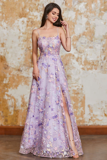 Mauve Violet A-Line Prom Dress