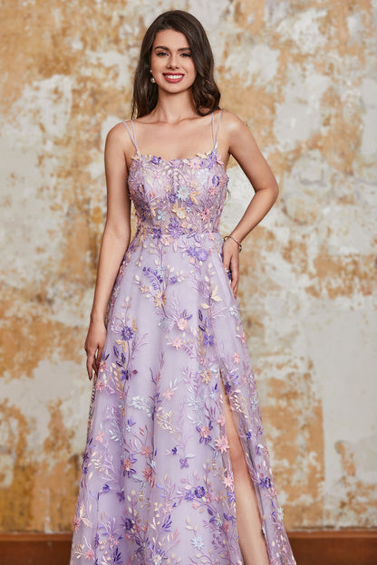 Mauve Violet A-Line Prom Dress