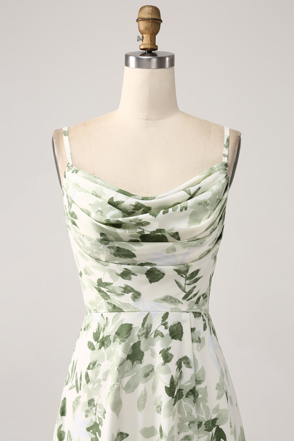 Green Arabella Floral Cowl Neck Dress