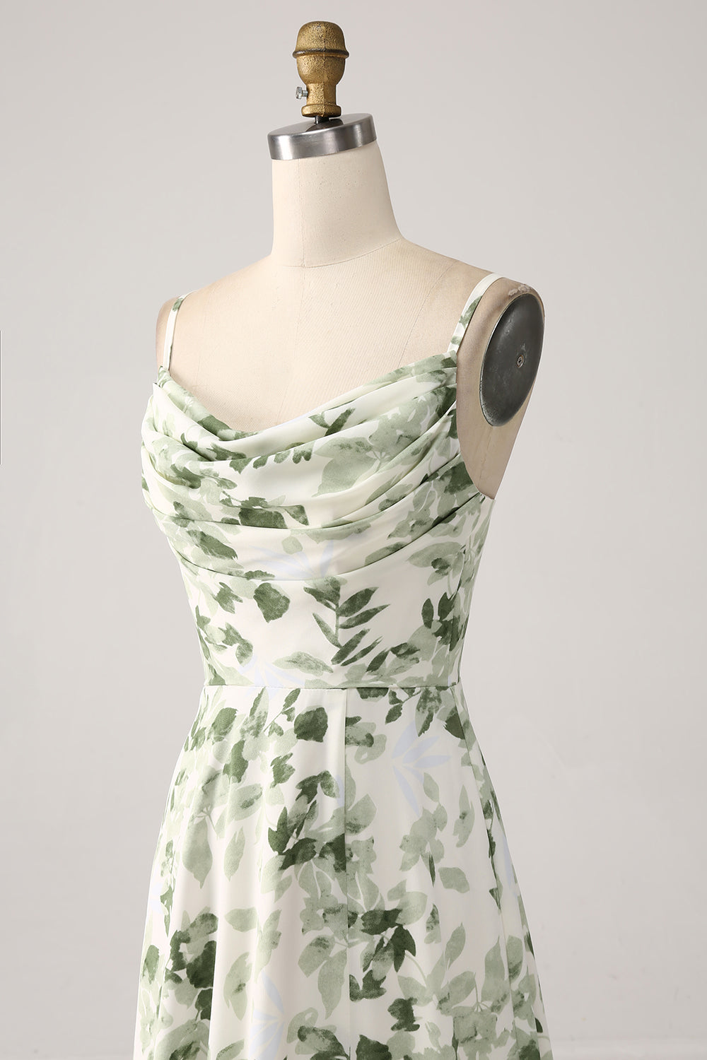 Green Arabella Floral Cowl Neck Dress