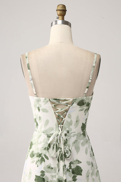 Green Arabella Floral Cowl Neck Dress