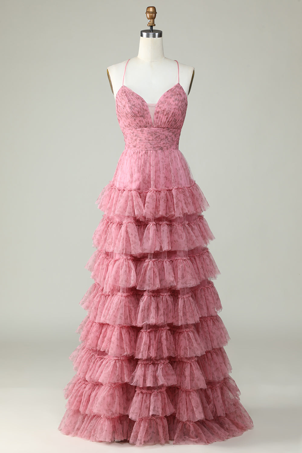 Pink Arabella Tulle Prom Dress