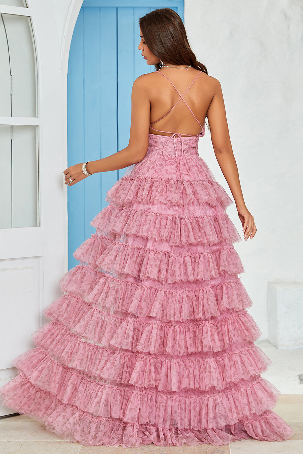 Pink Arabella Tulle Prom Dress