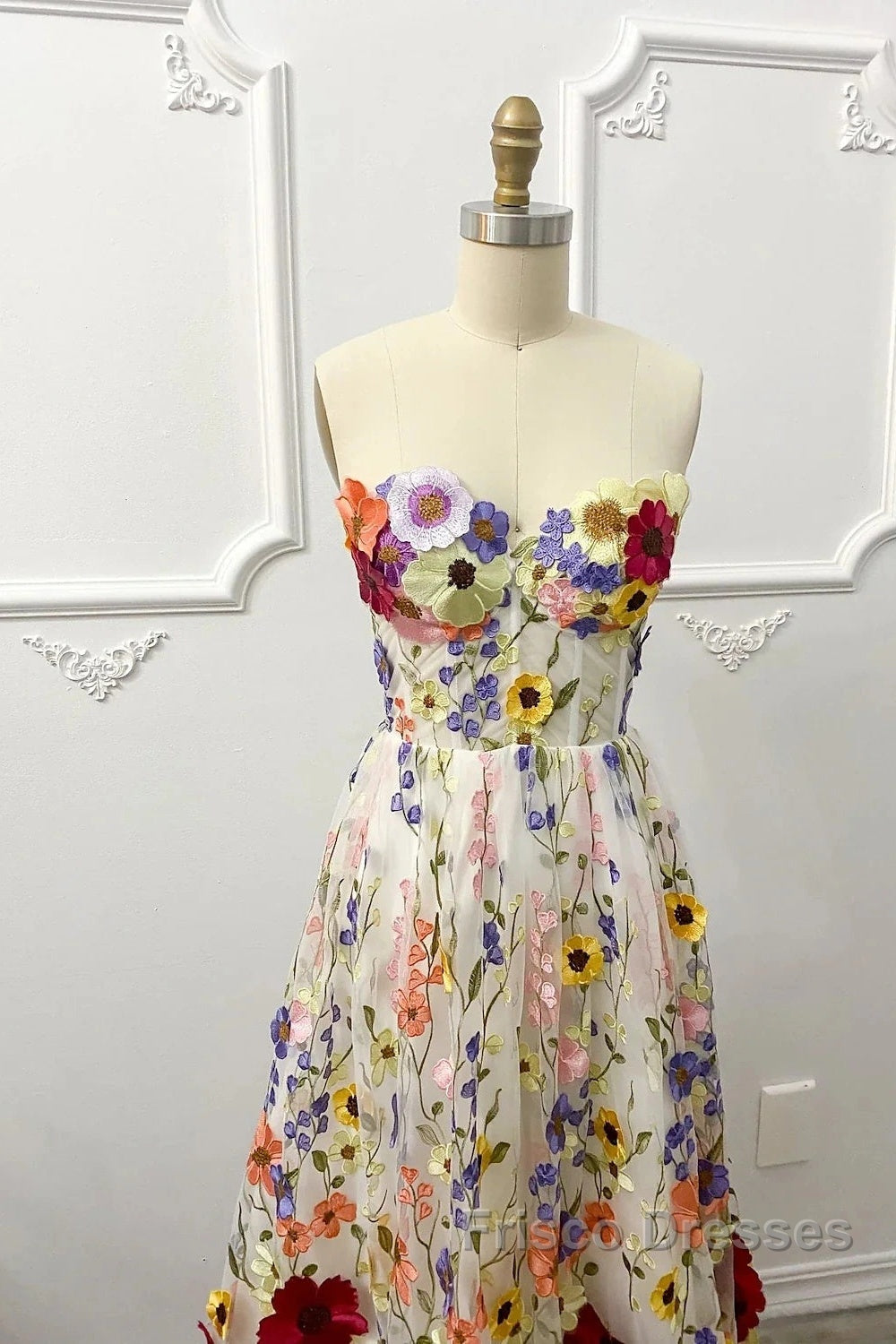 Line Wedding Guest Dress Floral Dress Wedding Guest Floor Length Sleeveless Illusion Neck Wednesday Addams Family Cotton Backless With Embroidery Appliques Morticia Floral A-Line Wedding Guest Dress