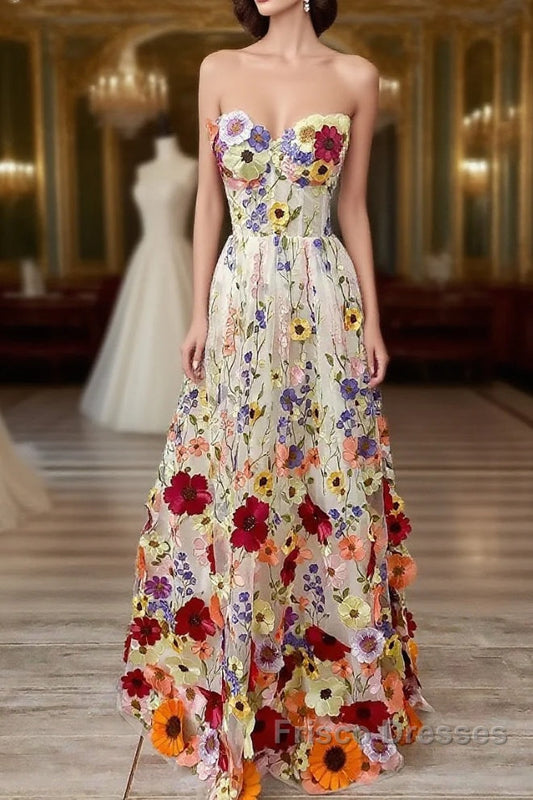 Line Wedding Guest Dress Floral Dress Wedding Guest Floor Length Sleeveless Illusion Neck Wednesday Addams Family Cotton Backless With Embroidery Appliques Morticia Floral A-Line Wedding Guest Dress