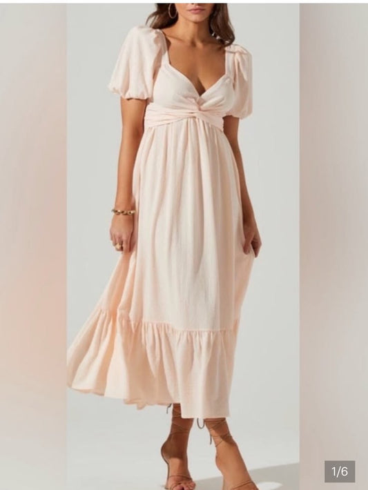 Arabella Crepe Backless Midi Dress