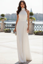 Arabella Pleated Halter Gown