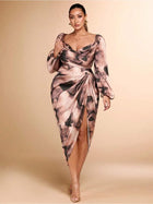 Shein Dresses | Shein Women’s Elegant Party Dress | Color: Brown/Pink | Size: 0xl