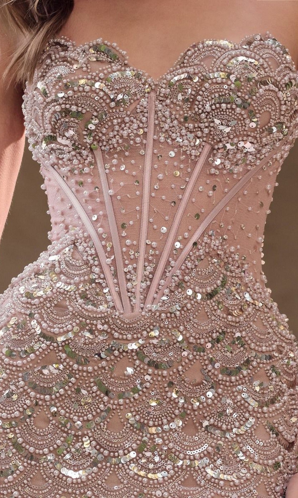 Navy Celestine Beaded Prom Gown