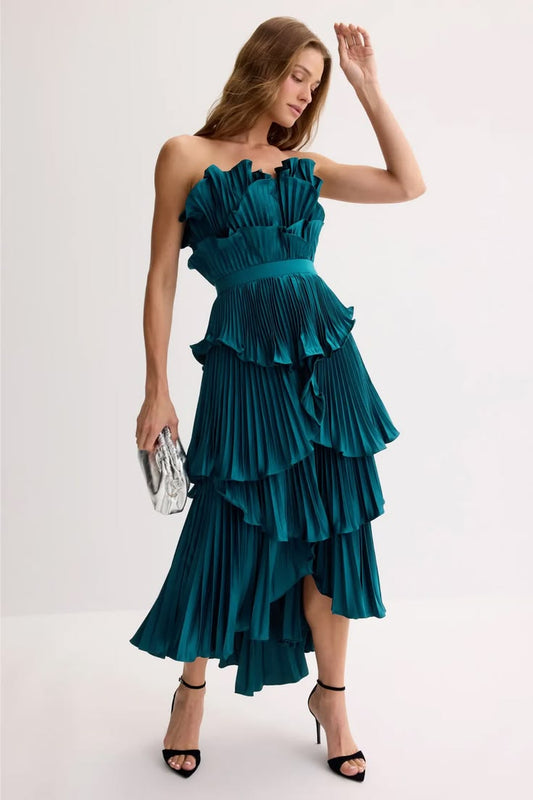 Judah Scallop Pleated Dress