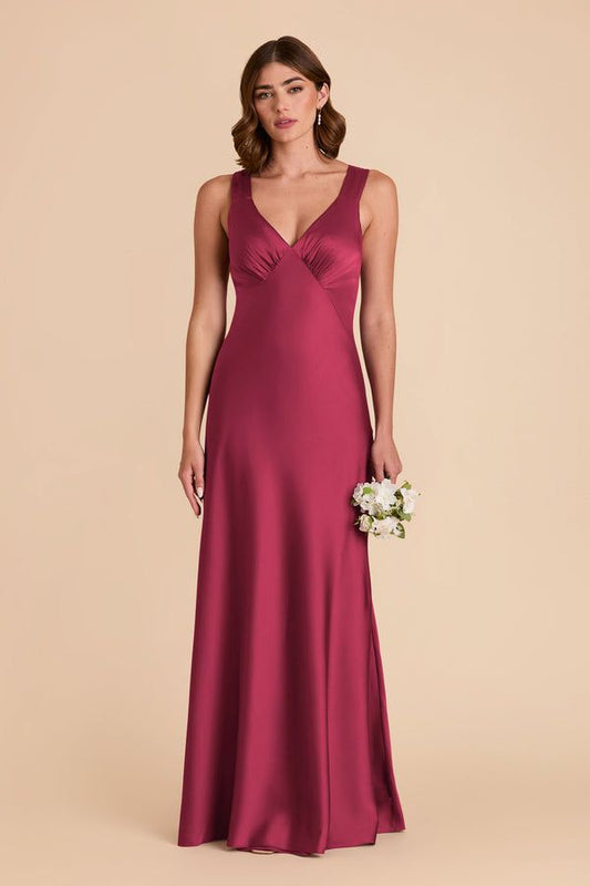 Veronica Berry Matte Satin Dress | Birdy Grey