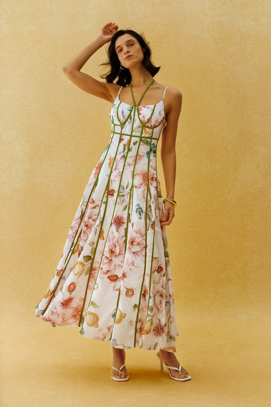 Arabella Floral Corset Maxi Dress