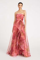 Fahreta Strapless Organza Gown