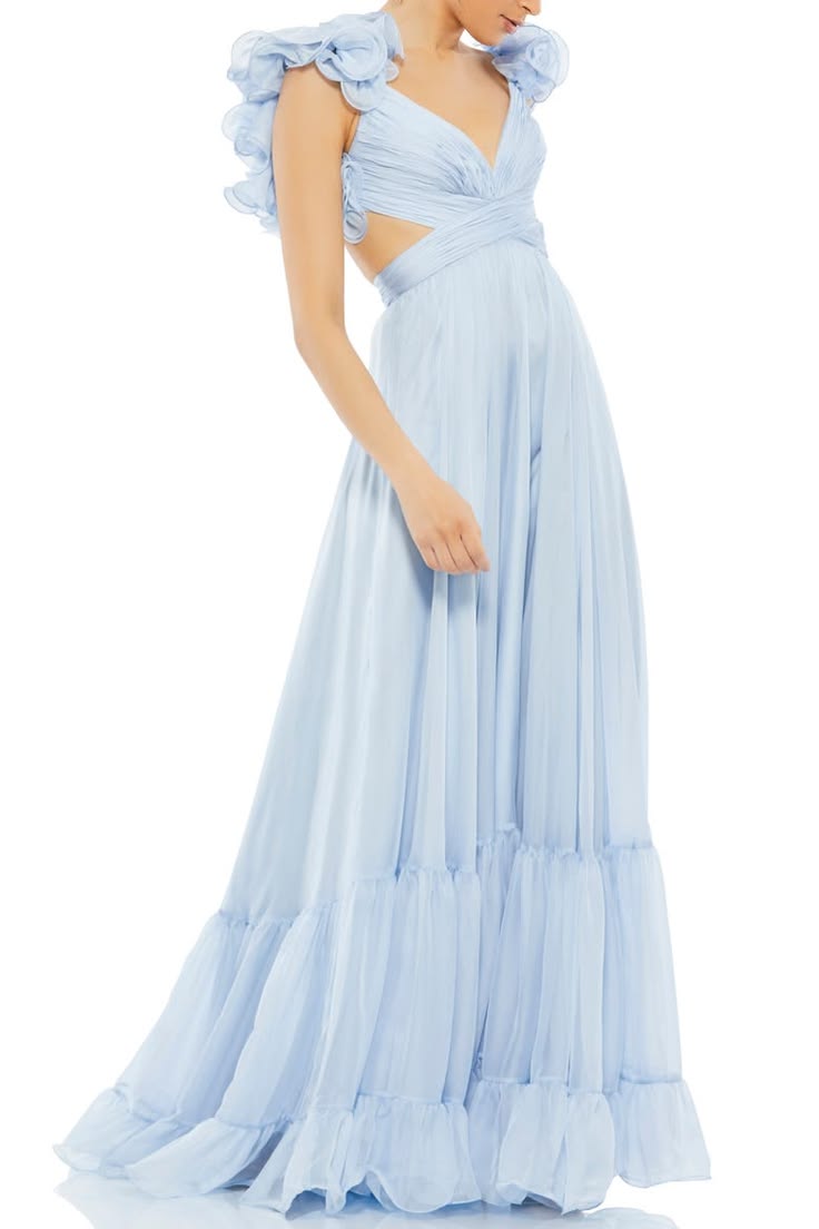 Isadora Tiered Chiffon Gown