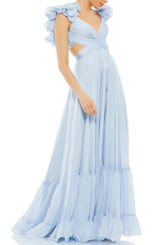 Isadora Tiered Chiffon Gown