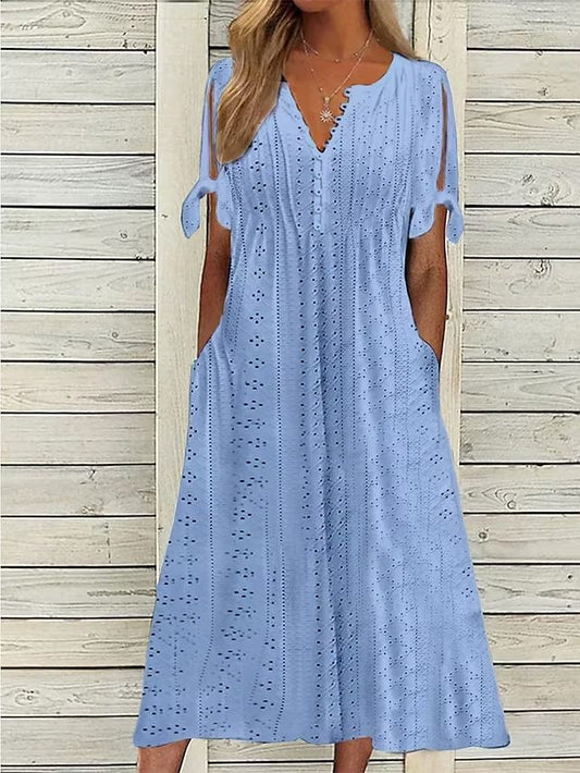 Women's Midi Dress Boho Dress A Line Dress Summer Dress Pleated Dress Elegant Fashion Modern Casual Daily Outdoor Loose 