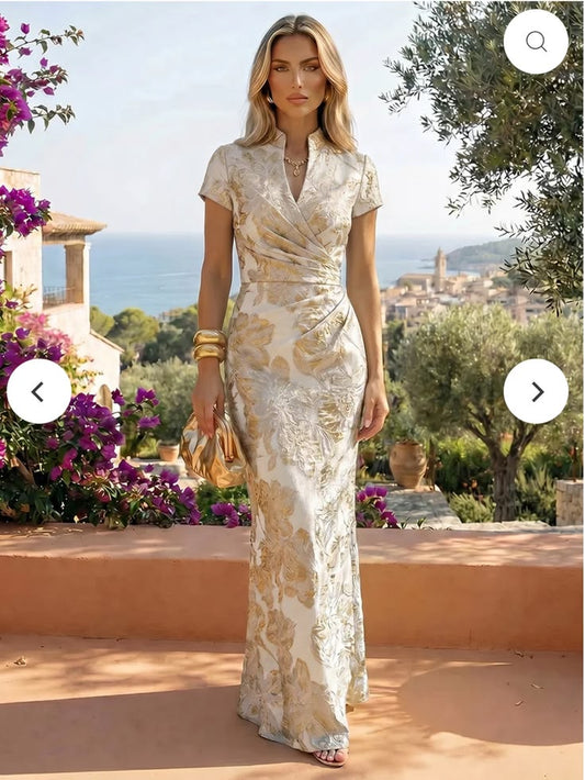 Shiree Floral Wrap Maxi Dress