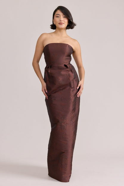 Sage Adrienne Jacquard Midi Dress
