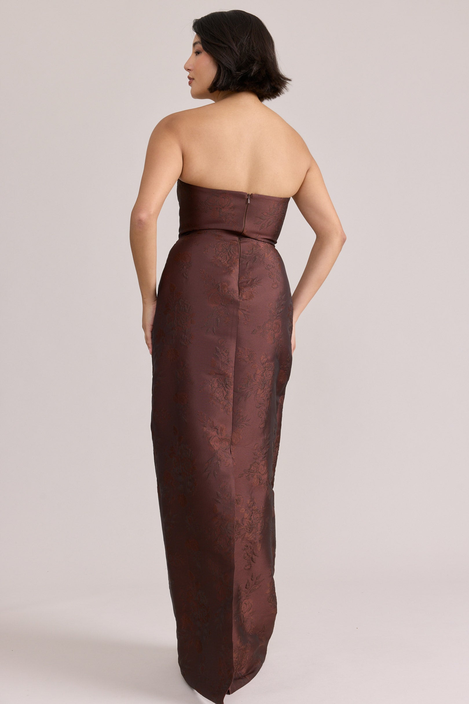 Sage Adrienne Jacquard Midi Dress
