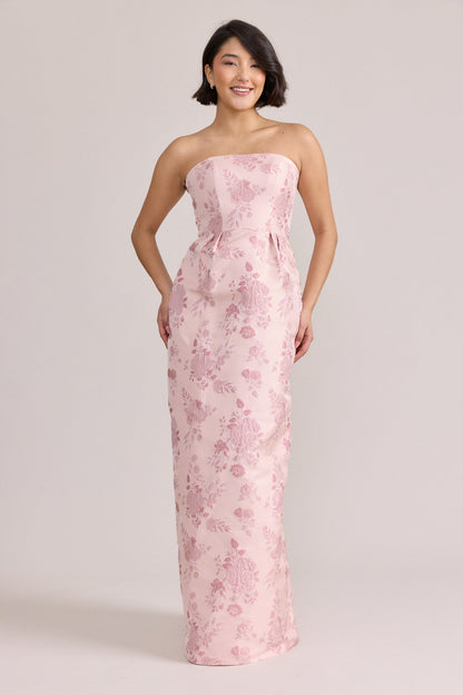 Classic Emerald Adrienne Jacquard Midi Dress